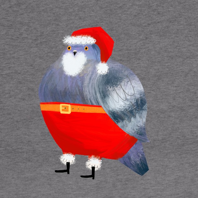 Pigeon Santa Claus by Tascha